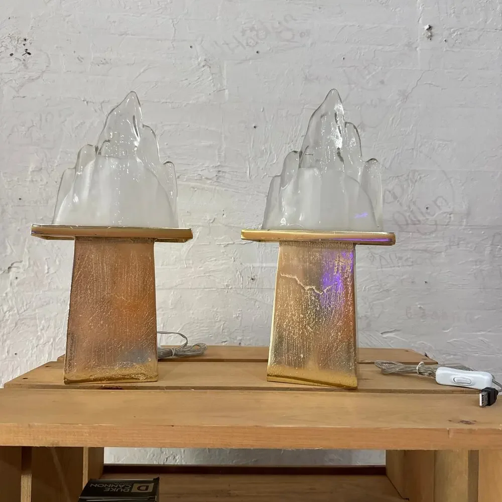 Volcano Accent Lamps Gold Base 14